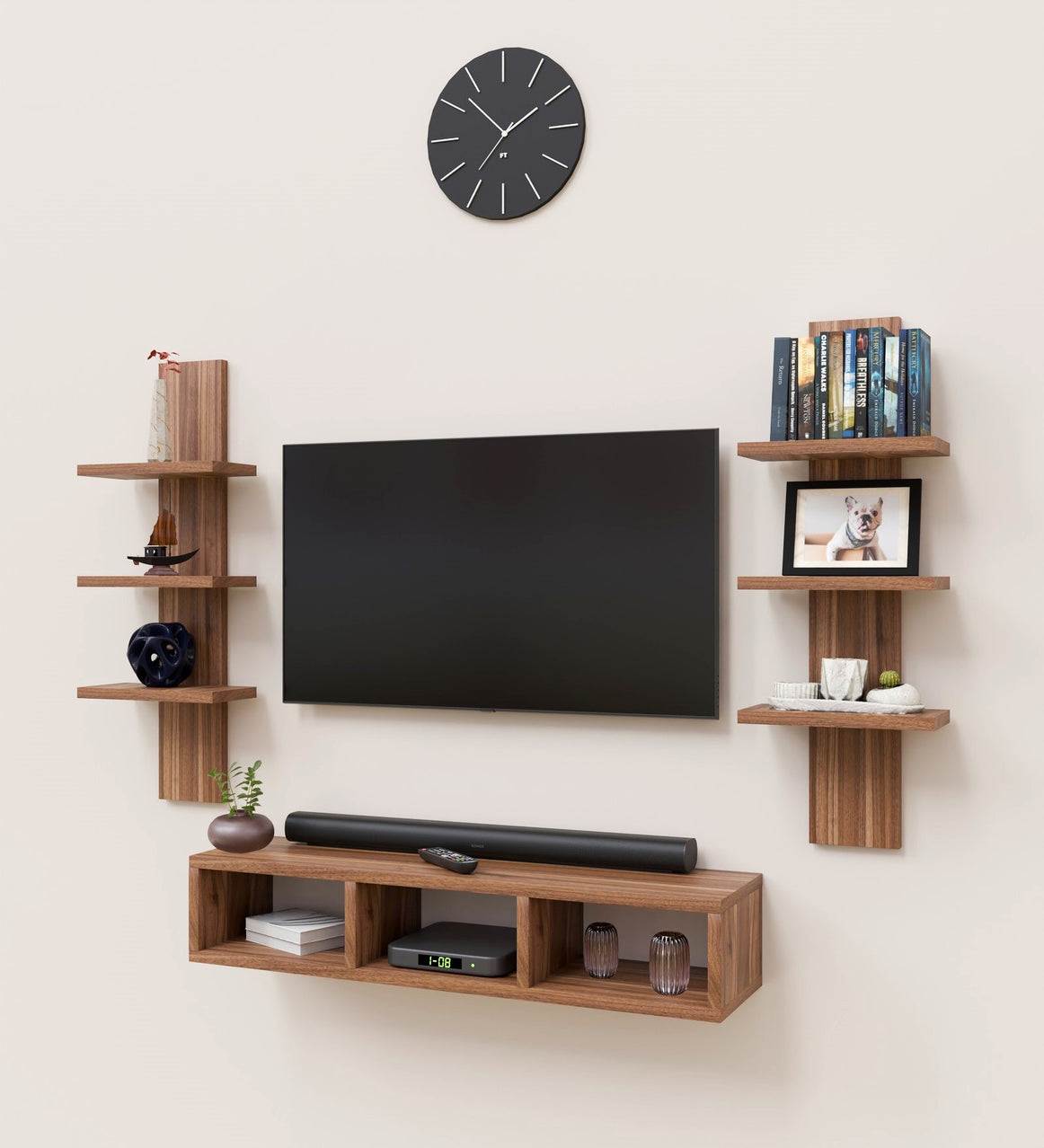 Spydercraft Matte FInish SP04 TV Unit| Color: Noce Lyon| Do- It- Yourself Product