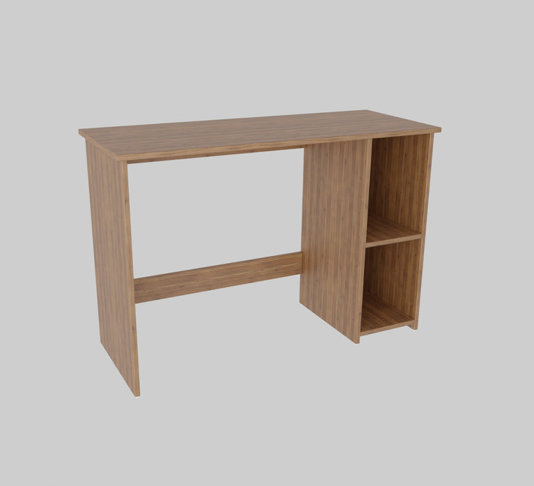 Spydercraft Orchid Study Table | Modern Study & Office Desk with Open Storage Shelves | Engineered Wood Writing Table for Home & Office | Noce Lyon Finish