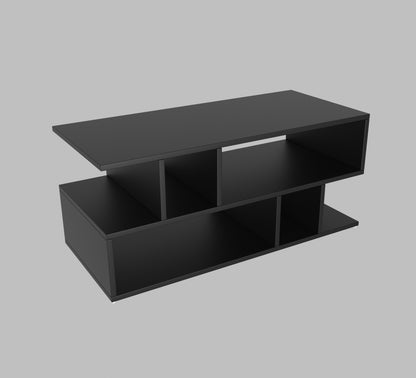 SPYDER CRAFT Zig Zag Multipurpose Coffee Table, Nesting Center Table, Round Leisure Table, Suitable for Bedside/Hallway/Living Room (Finish Color - Black, DIY(Do-It-Yourself))