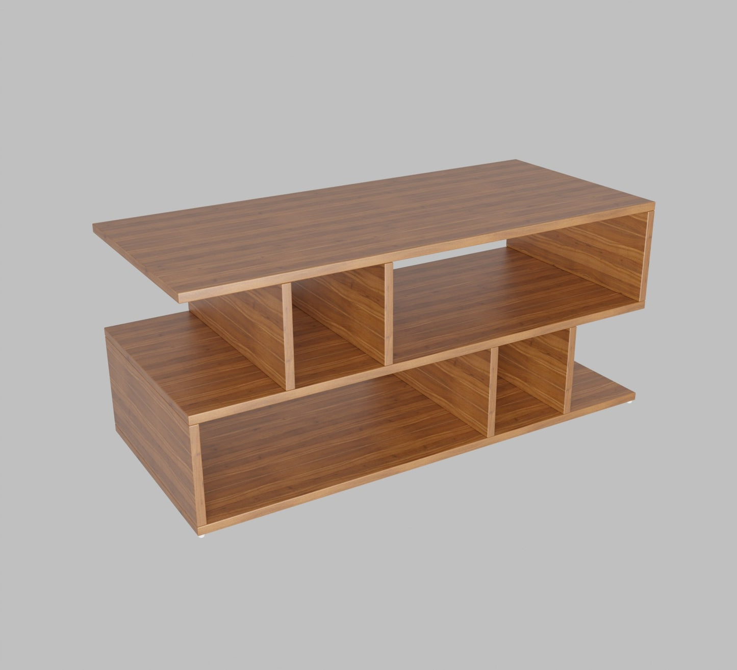 SPYDER CRAFT Zig Zag Multipurpose Coffee Table, Nesting Center Table, Round Leisure Table, Suitable for Bedside/Hallway/Living Room (Finish Color - Noce Lyon, DIY(Do-It-Yourself))