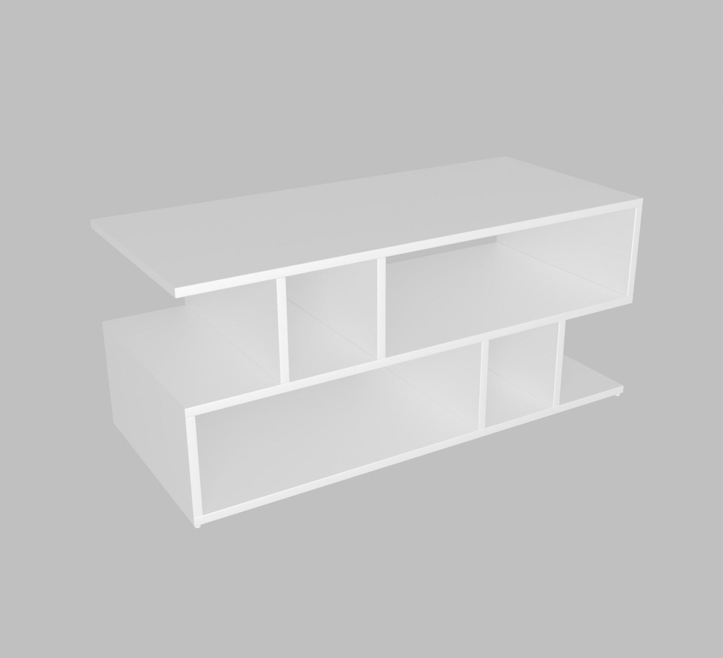 SPYDER CRAFT Zig Zag Multipurpose Coffee Table, Nesting Center Table, Round Leisure Table, Suitable for Bedside/Hallway/Living Room (Finish Color - White, DIY(Do-It-Yourself))