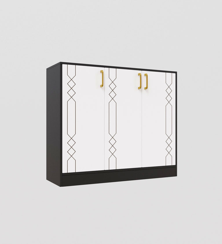 Spyder Craft Lupin Multipurpose Buffet Cabinet Storage Organizer, Side Cupboard for Cupboard for Shoe, Hallway, Kitchen, Living Room, Office, Color -Black, 1 Year Warranty, Easy to Assemble
