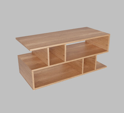 SPYDER CRAFT Zig Zag Multipurpose Coffee Table, Nesting Center Table, Round Leisure Table, Suitable for Bedside/Hallway/Living Room (Finish Color - Canyon Oak, DIY(Do-It-Yourself))