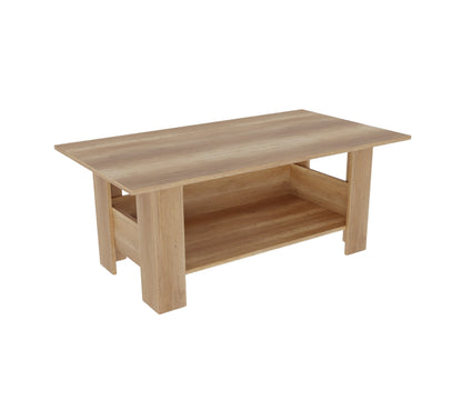 Spyder Craft Gabrial Modern Wooden Coffee Table with Storage| Coffee Table for Living Room Engineered Wood Coffee Table (Modern, Canon Oak)