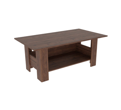 Spyder Craft Gabrial Modern Wooden Coffee Table with Storage| Coffee Table for Living Room Engineered Wood Coffee Table (Modern, Columbian Walnut)