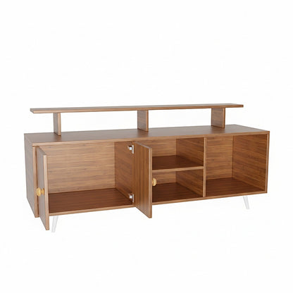 Spydercraft Modern Marbay TV Unit with Storage & Display Shelf – Space-Saving Entertainment Console in Noce Lyon Finish