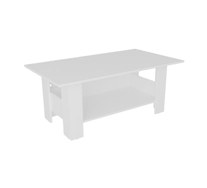 Spyder Craft Gabrial Modern Wooden Coffee Table with Storage| Coffee Table for Living Room Engineered Wood Coffee Table (Modern, White)