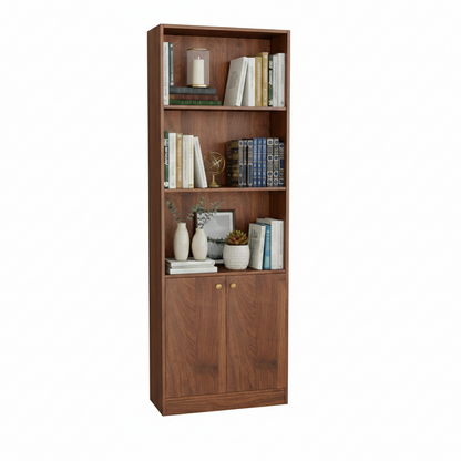 Spydercraft Multipurpose Columbian Walnut Contemporary Storage Cabinet & Display Shelf