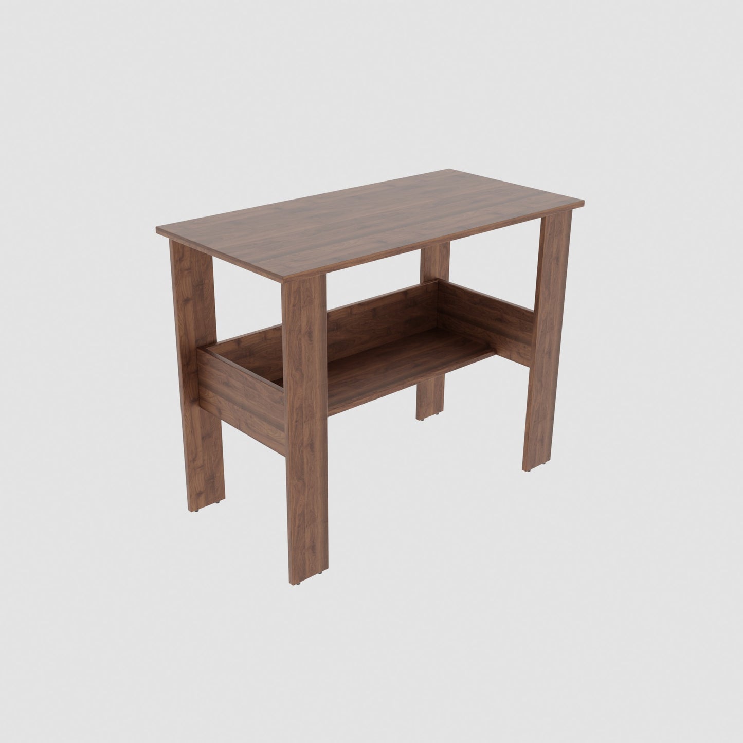 SPYDER CRAFT Genesis Engineered Wood Study Table with Storage Shelf in Columbian Walnut Finish | Modern Computer Desk for Home & Office