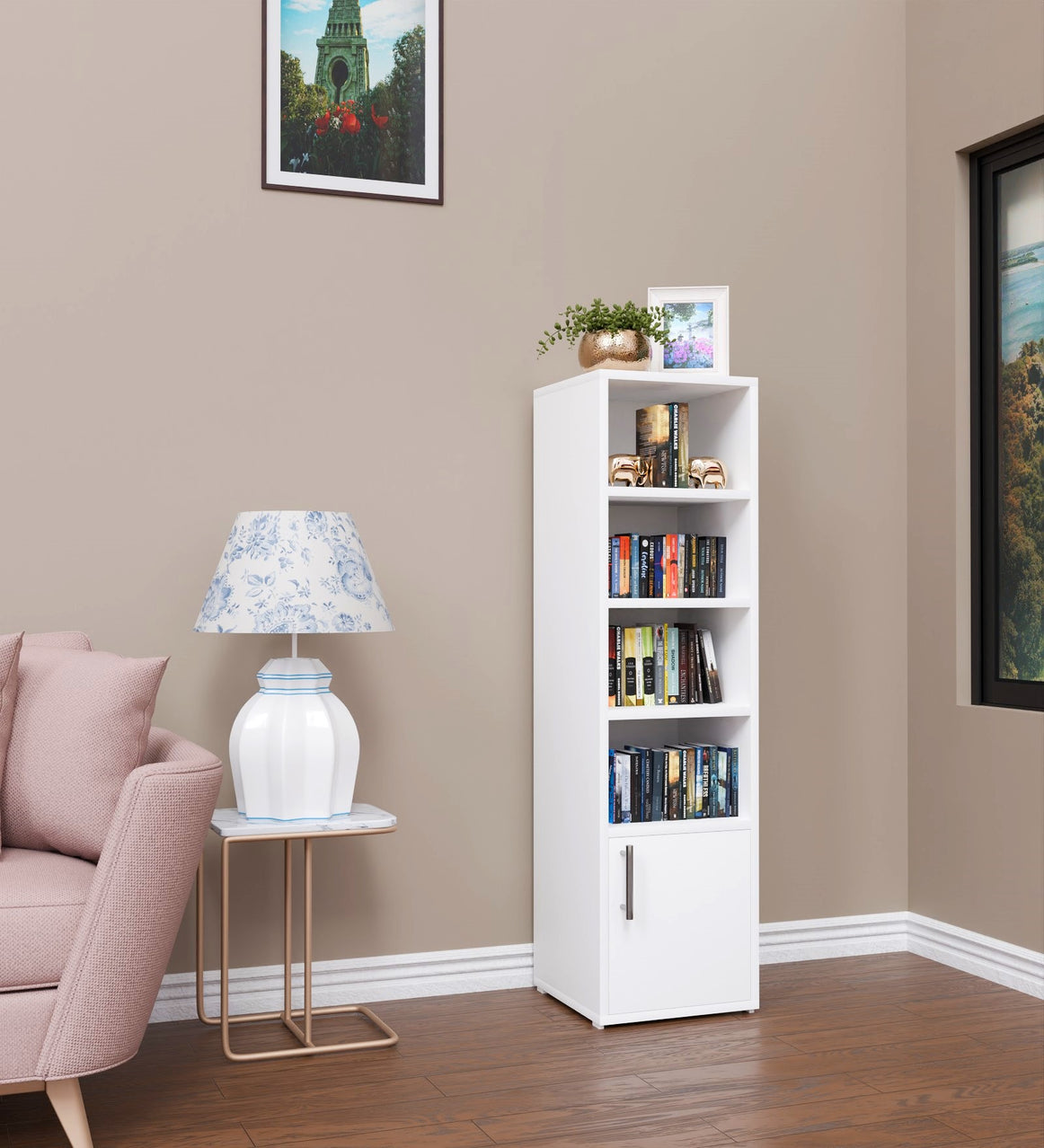 SPYDER CRAFT Adeline Bookshelf| White| Do- It- Yourself