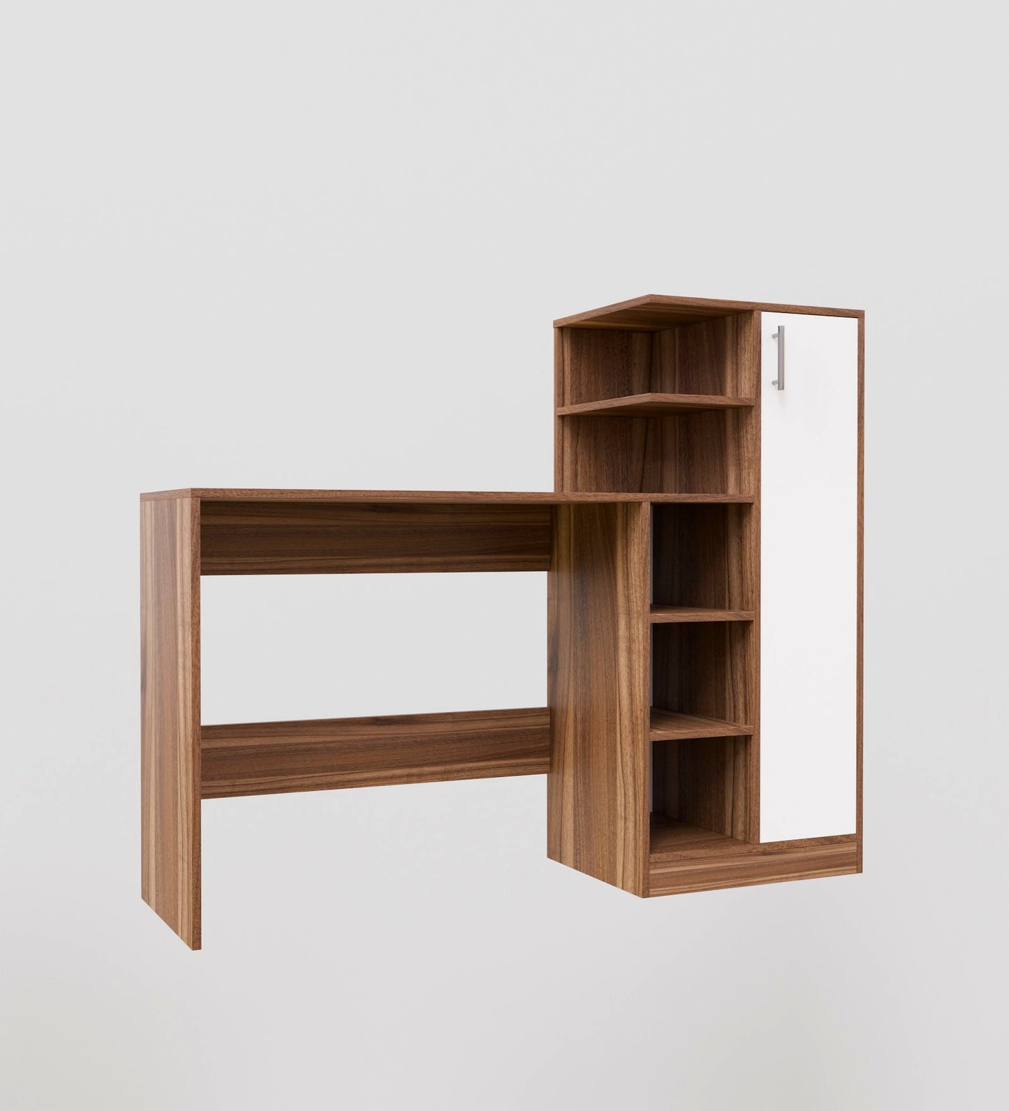 Spydercraft Matte Finish Dyna Study Table| Color: Noce Lyon and White| Do-It-Yourself Product