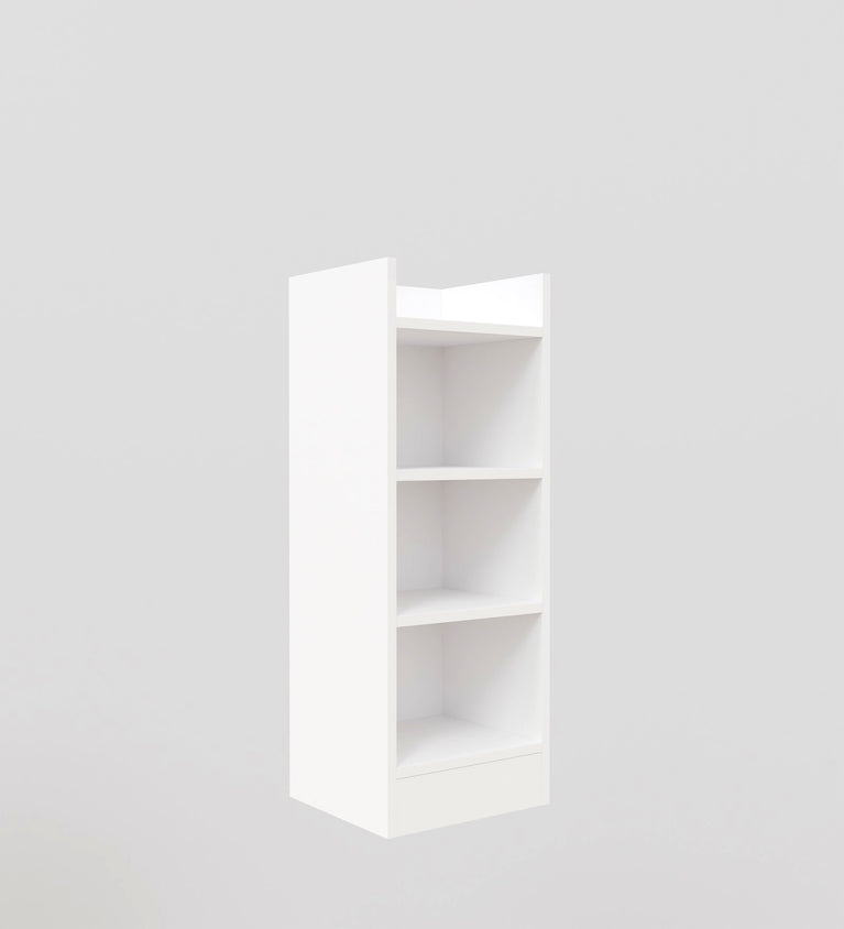 Spydercraft Matte Finish Rio Bookshelf| Modern Wooden Bookshelf | 4-Tier Open Storage Shelf for Home & Office| Color: White| Do- It-Yourself Product