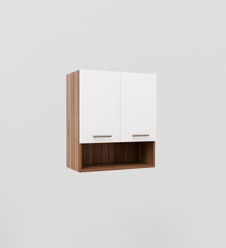 SPYDER CRAFT Matte Finish EA125 Wall Mounted Kitchen Cabinet Multi-Purpose Cabinet for Kitchen Pantry and Bathroom Organizer Color: Nose line & White || Assembly -DIY (Do-It-Yourself)