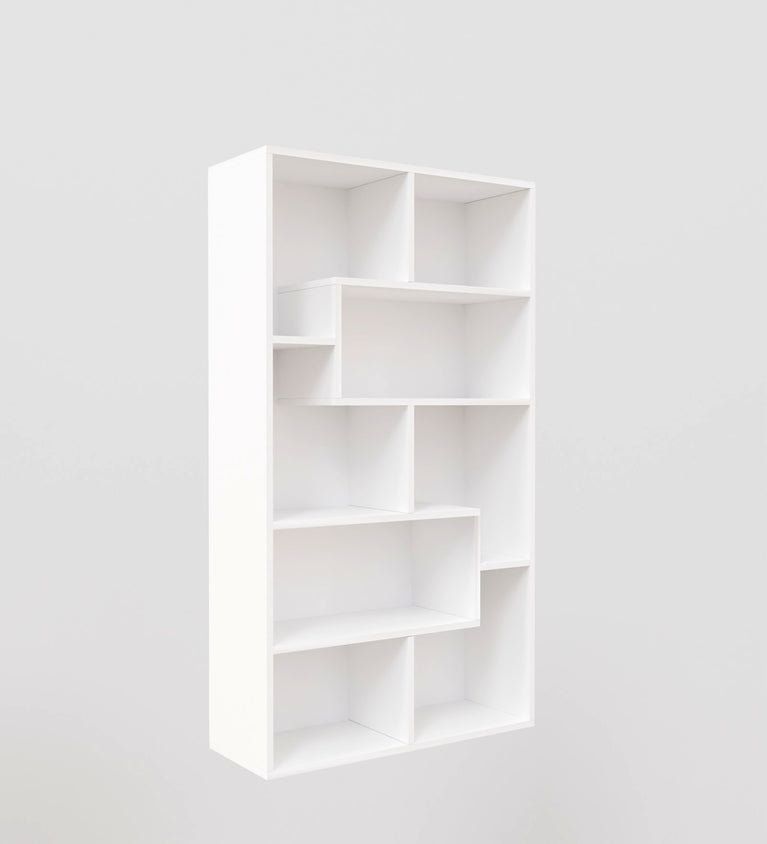 Spydercraft Matte Finish Beni Bookshelf| Color: White| Do- It- Yourself product