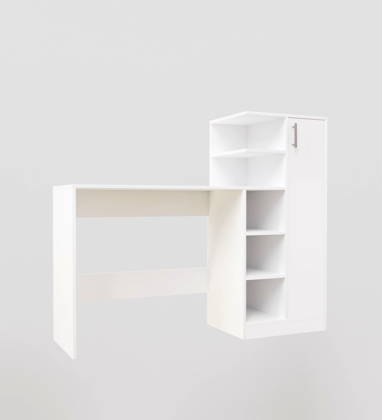 Spydercraft Matte Finish Dyna Study Table| Color:  White| Do-It-Yourself Product
