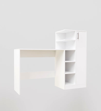 Spydercraft Matte Finish Dyna Study Table| Color:  White| Do-It-Yourself Product