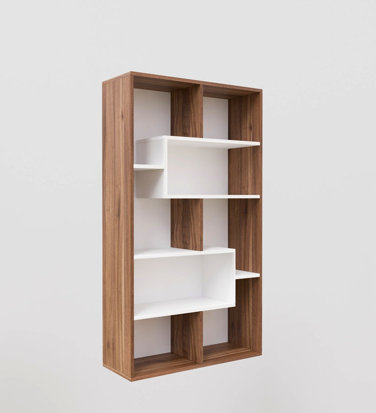 Spydercraft Matte Finish Beni Bookshelf| Color: Noce Lyon and White| Do- It- Yourself product