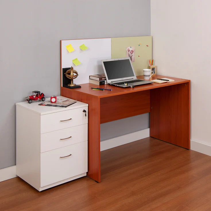 Spyder Craft Luka Study Desk with Movable Storage - Oxford cherry