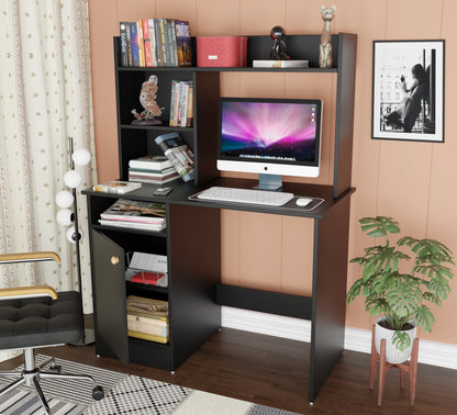 SPYDER CRAFT Portable Work from Home Study Desk Engineered Wood Office Table Engineered Wood Multipurpose Table (Free Standing, Finish Color - Black, DIY(Do-It-Yourself))