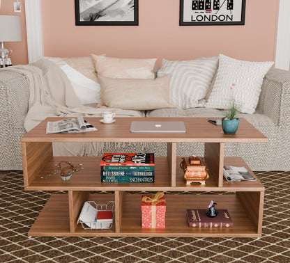 SPYDER CRAFT Zig Zag Multipurpose Coffee Table, Nesting Center Table, Round Leisure Table, Suitable for Bedside/Hallway/Living Room (Finish Color - Noce Lyon, DIY(Do-It-Yourself))