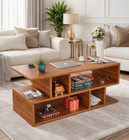 SPYDER CRAFT Zig Zag Multipurpose Coffee Table, Nesting Center Table, Round Leisure Table, Suitable for Bedside/Hallway/Living Room (Finish Color - Noce Lyon, DIY(Do-It-Yourself))