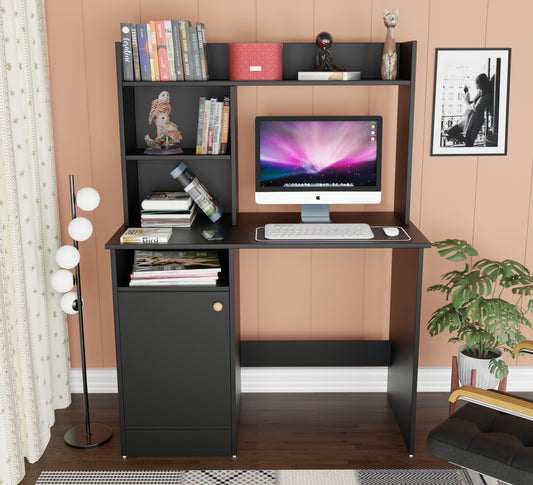 SPYDER CRAFT Portable Work from Home Study Desk Engineered Wood Office Table Engineered Wood Multipurpose Table (Free Standing, Finish Color - Black, DIY(Do-It-Yourself))