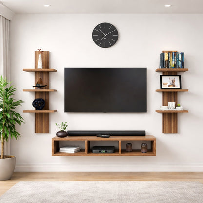 Spydercraft Matte FInish SP04 TV Unit| Color: Noce Lyon| Do- It- Yourself Product
