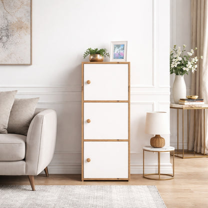 3-Tier Multipurpose Storage Cabinet – Compact Vertical Organizer for Home & Kitchen