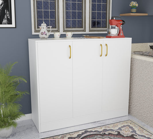 Spydercraft Accent Modern Storage Cabinet with Matte Finish and Premium Metal Handles