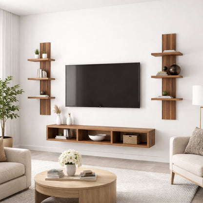 Spydercraft Matte FInish SP04 TV Unit| Color: Noce Lyon| Do- It- Yourself Product