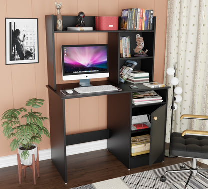 SPYDER CRAFT Portable Work from Home Study Desk Engineered Wood Office Table Engineered Wood Multipurpose Table (Free Standing, Finish Color - Black, DIY(Do-It-Yourself))