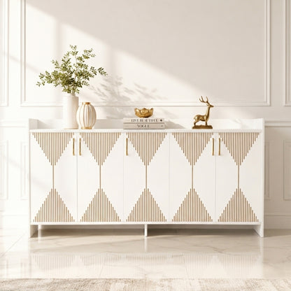 Spydercraft Matte Finish Meko Console Table| Modern White Console Table – Stylish Storage Cabinet for Living Room & Entryway| Do-It-Yourself Product