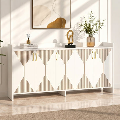 Spydercraft Matte Finish Meko Console Table| Modern White Console Table – Stylish Storage Cabinet for Living Room & Entryway| Do-It-Yourself Product