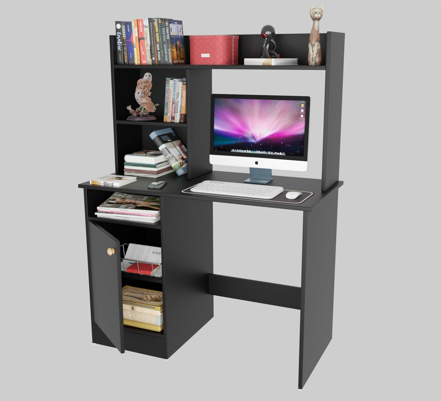 SPYDER CRAFT Portable Work from Home Study Desk Engineered Wood Office Table Engineered Wood Multipurpose Table (Free Standing, Finish Color - Black, DIY(Do-It-Yourself))