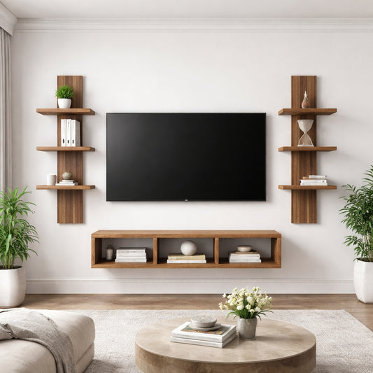 Spydercraft Matte FInish SP04 TV Unit| Color: Noce Lyon| Do- It- Yourself Product