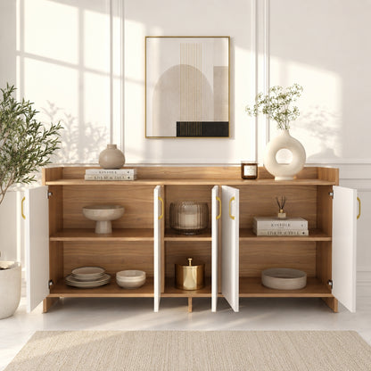 Spydercraft Matte Finish Meko Console Table| Modern Noce Lyon & White Console Table – Stylish Storage Cabinet for Living Room & Entryway| Do-It-Yourself Product