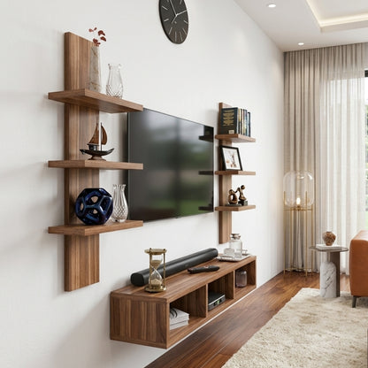 Spydercraft Matte FInish SP04 TV Unit| Color: Noce Lyon| Do- It- Yourself Product