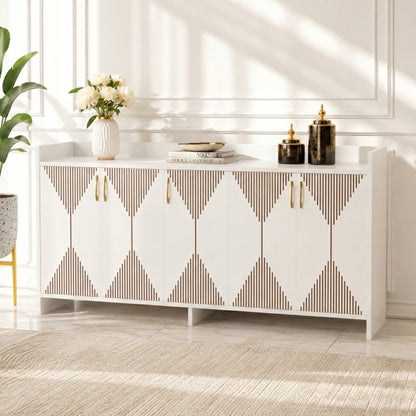 Spydercraft Matte Finish Meko Console Table| Modern White Console Table – Stylish Storage Cabinet for Living Room & Entryway| Do-It-Yourself Product