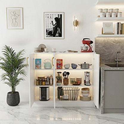 Spydercraft Accent Modern Storage Cabinet with Matte Finish and Premium Metal Handles