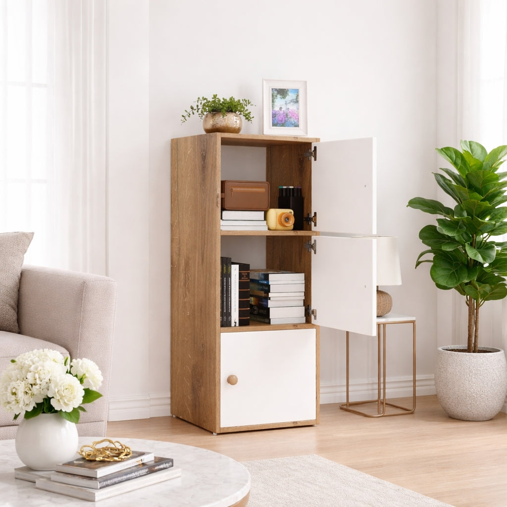 3-Tier Multipurpose Storage Cabinet – Compact Vertical Organizer for Home & Kitchen