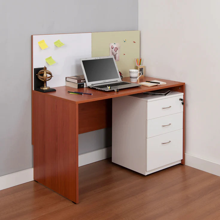Spyder Craft Luka Study Desk with Movable Storage - Oxford cherry CHERRY