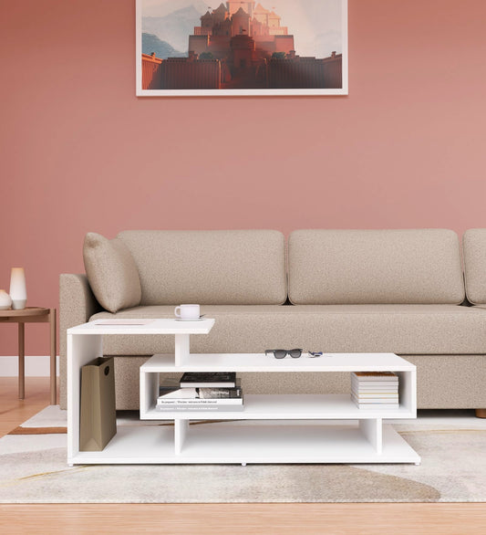 Spydercraft Matte Finish Arbor Coffee Table| Color: White| Do- It-Yourself Product