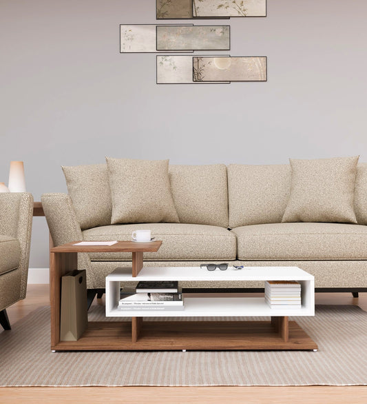 Spydercraft Matte Finish Arbor Coffee Table| Color: Noce Lyon and White| Do- It-Yourself Product