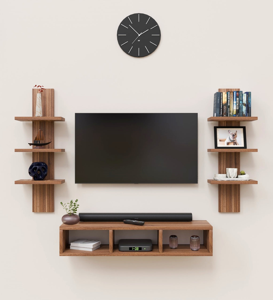 Spydercraft Matte FInish SP04 TV Unit| Color: Noce Lyon| Do- It- Yourself Product