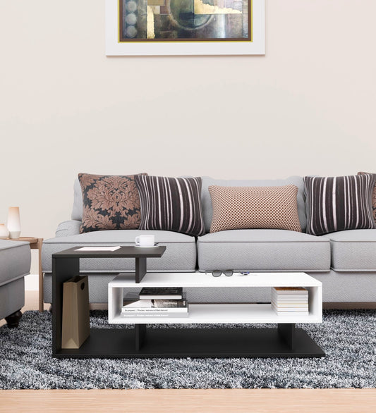 Spydercraft Matte Finish Arbor Coffee Table| Color: Black and White| Do- It-Yourself Product