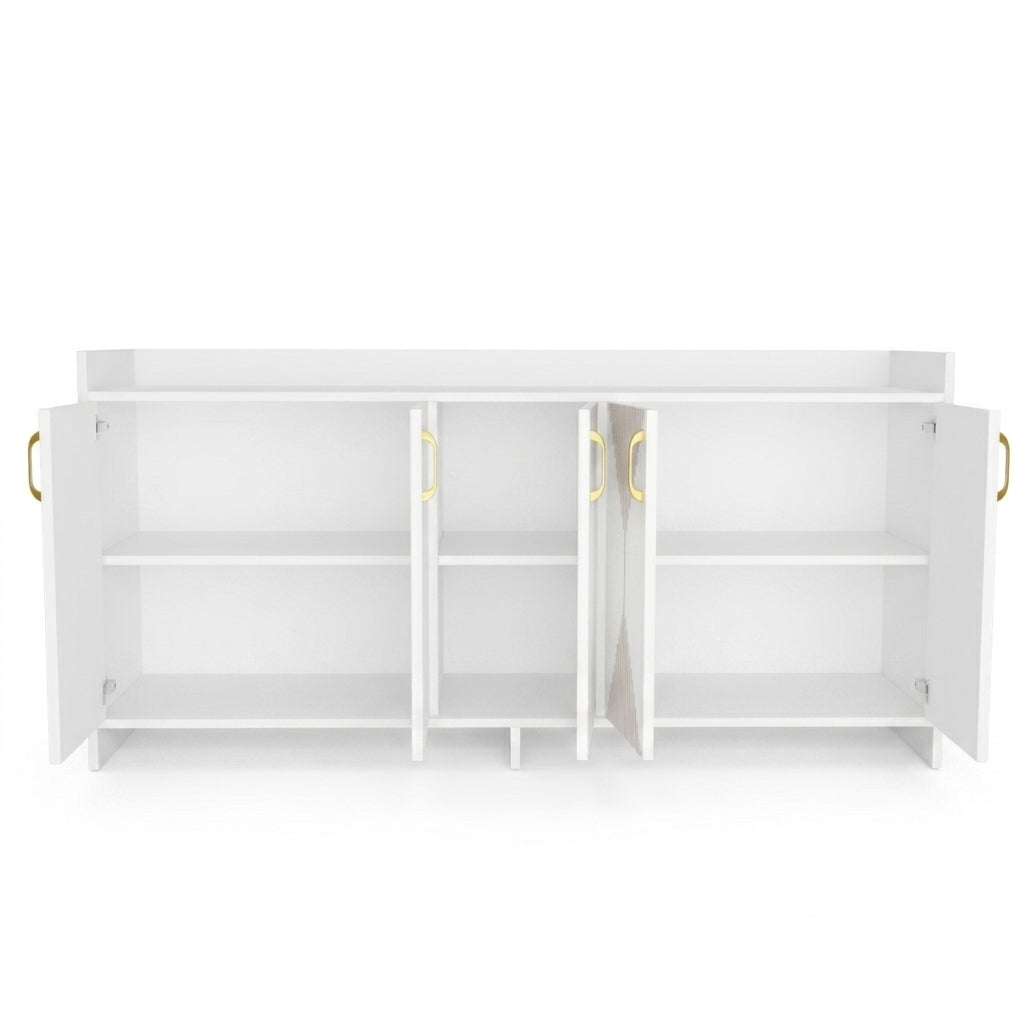 Spydercraft Matte Finish Meko Console Table| Modern White Console Table – Stylish Storage Cabinet for Living Room & Entryway| Do-It-Yourself Product