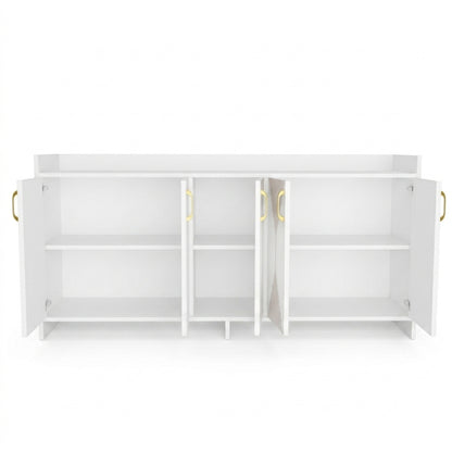 Spydercraft Matte Finish Meko Console Table| Modern White Console Table – Stylish Storage Cabinet for Living Room & Entryway| Do-It-Yourself Product