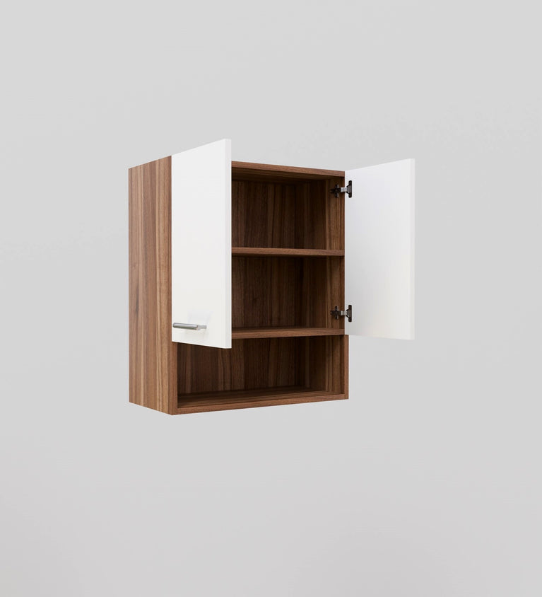 SPYDER CRAFT Matte Finish EA125 Wall Mounted Kitchen Cabinet Multi-Purpose Cabinet for Kitchen Pantry and Bathroom Organizer Color: Nose line & White || Assembly -DIY (Do-It-Yourself)