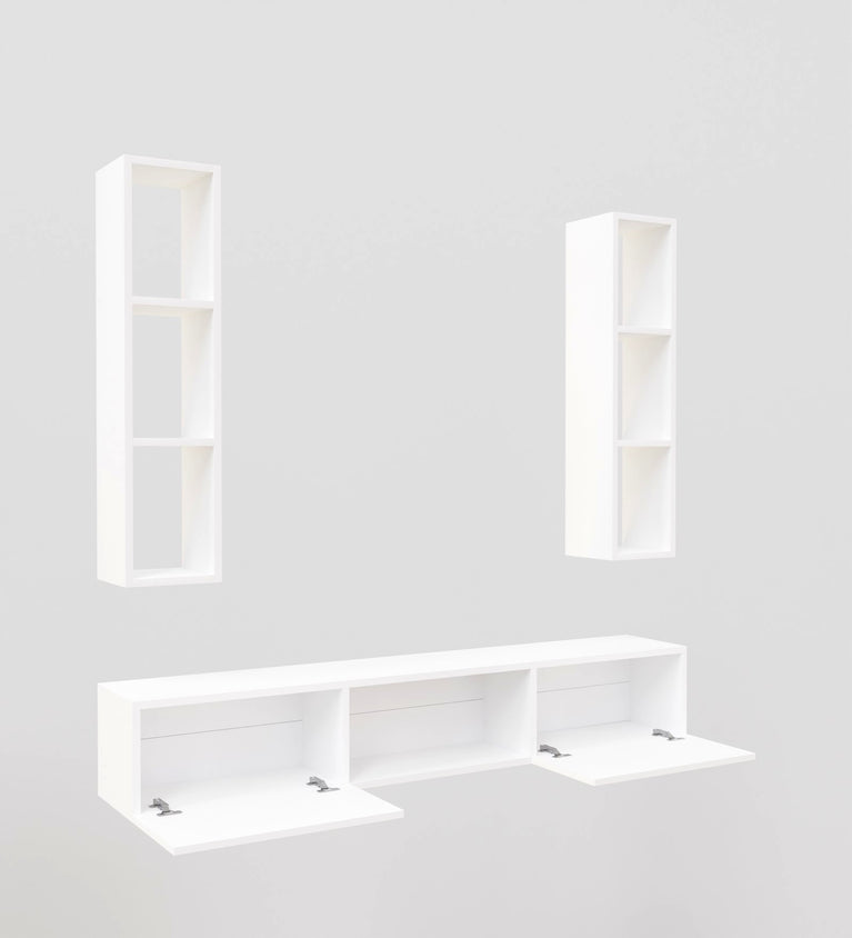 Spydercraft Matte Finish Florida TV Unit| Color: White| Do-It-Yourself Product