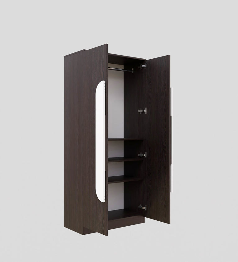 Spydercraft Novarc Wenge Brown 2-Door Wardrobe – Elegant & Functional Storage for Modern Homes